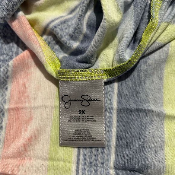 Jessica Simpson Plus Striped Multicolor Women's Skirt 2X - Picture 6 of 7